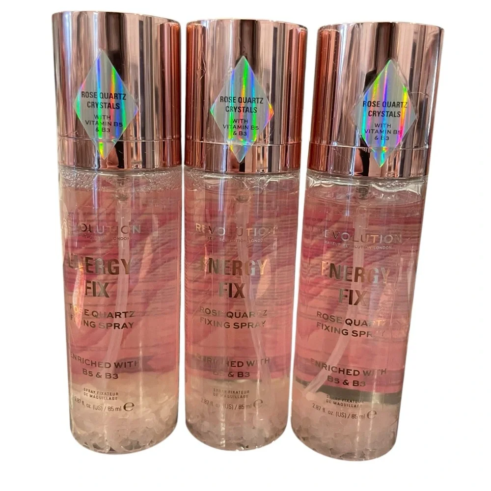 Revolution Energy Fix Rose Quartz Crystals Fixing Spray 2.87 fl oz Vitamin B5 B3